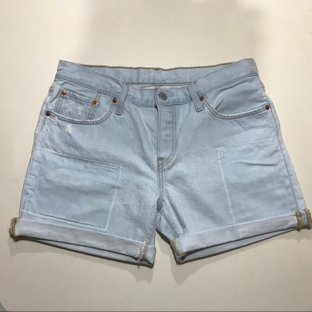Levi's 501 CT Cuffed Light Wash Jean Shorts
